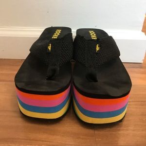 Rocket Dog Bigtop Color Pop Black Flip Flop